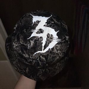 Zeds Dead // Basshead Snake Print Reflective Bucket Hat